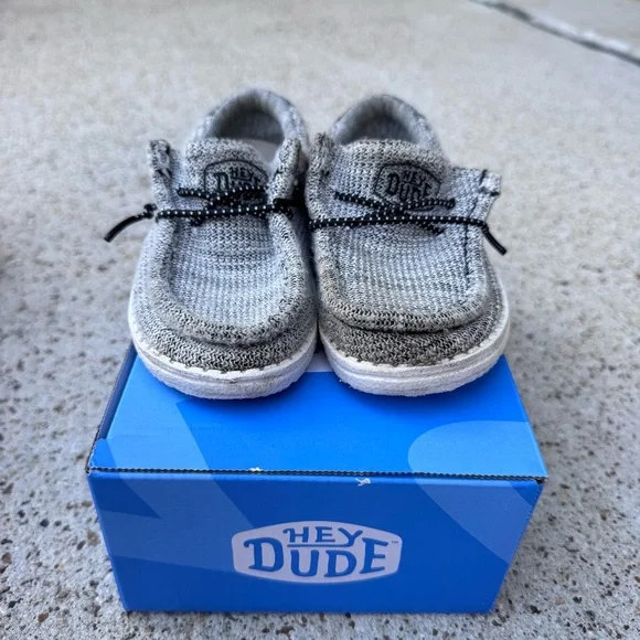 Hey Dude Toddler Shoes - Gray and White - Picture 3 of 5